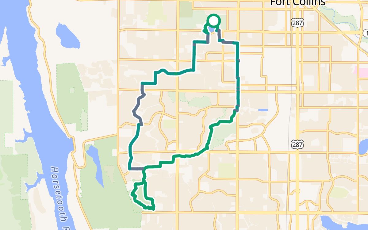 City Park and the Spring Creek Trail on a map