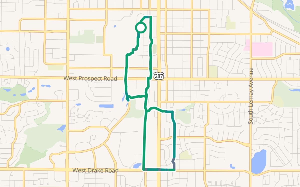CSU, the Mason Trail and Spring Creek on a map