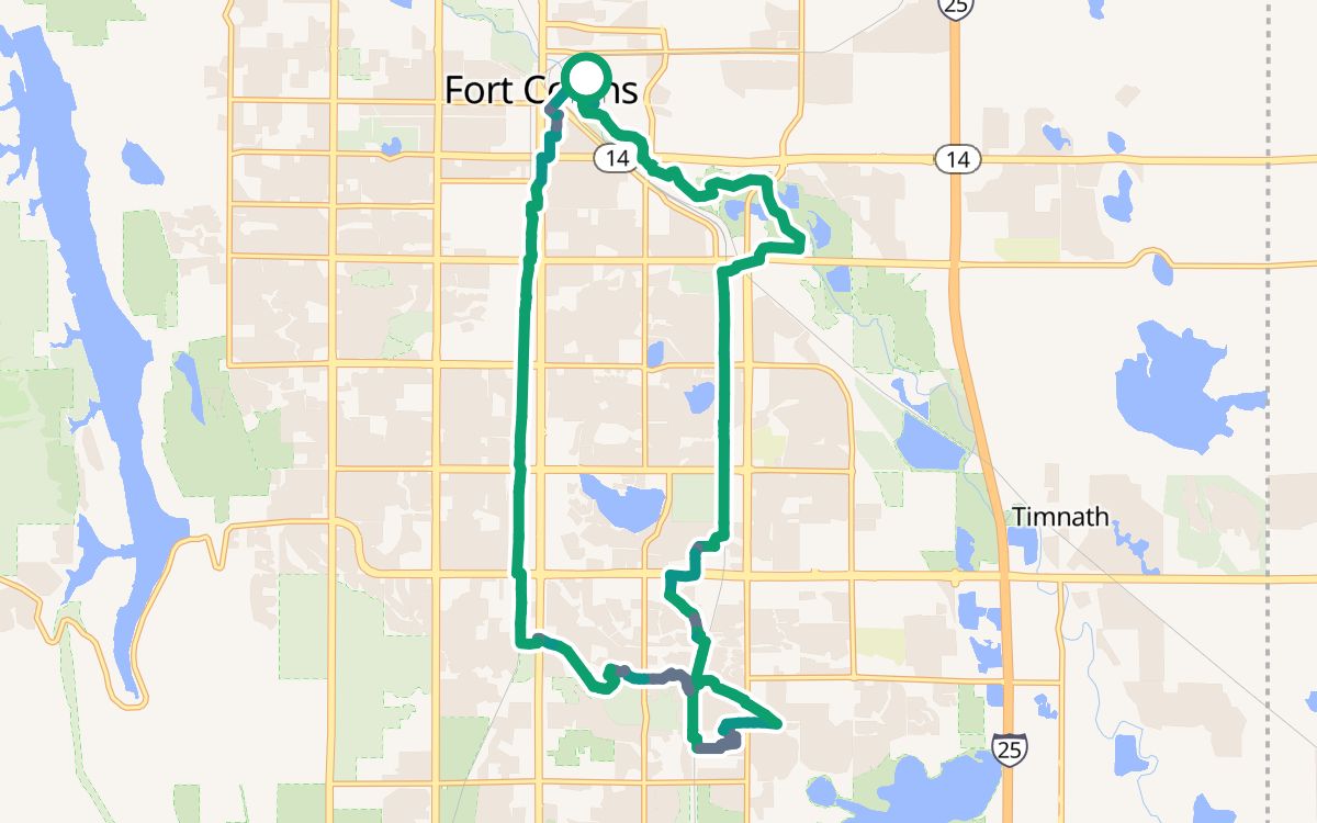 New Belgium, the Mason Trail and the Power Trail on a map