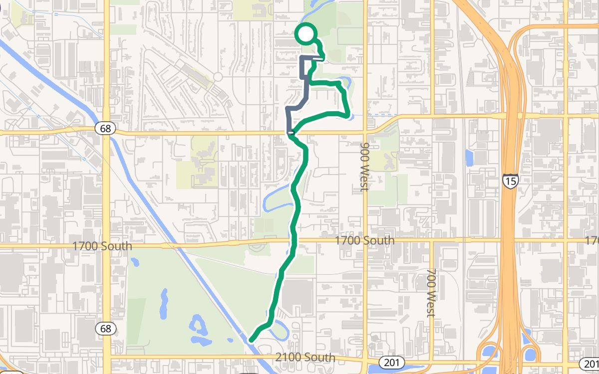 Jordan Park and the Jordan River Parkway on a map