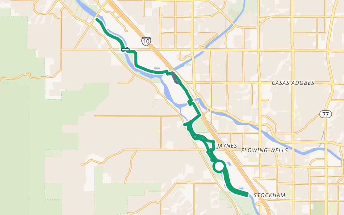 North from Columbus Park on The Loop on a map, starting and finishing at Christopher Columbus Park